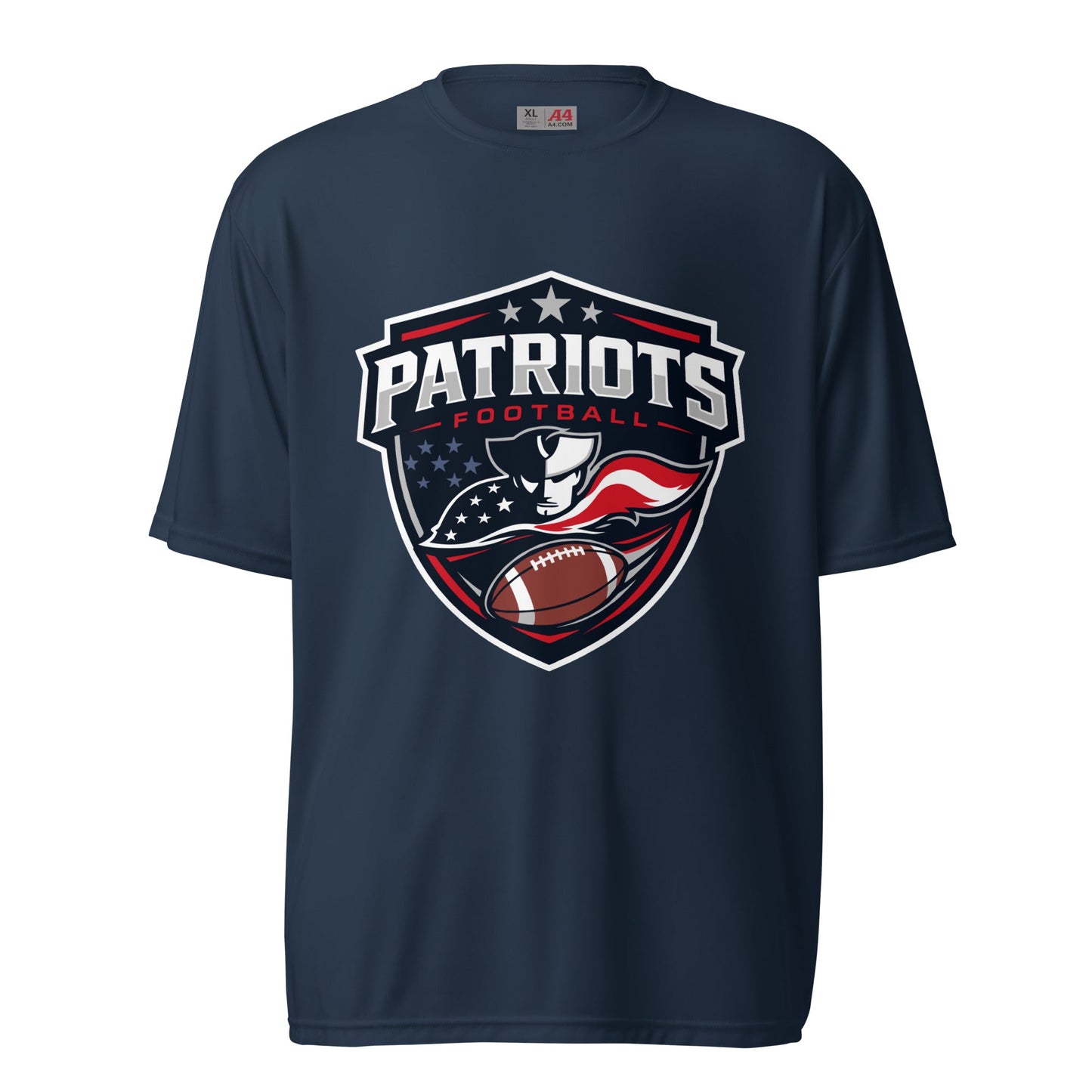 Active | Moisture Wicking Shirt | LFMS Athletics | Patriots Football Logo