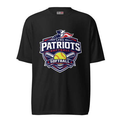 Active | Moisture Wicking Shirt | LFMS Athletics | Patriots Softball Logo