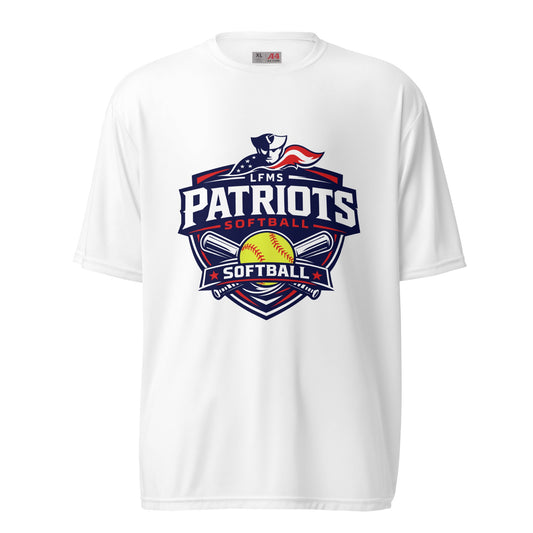 Active | Moisture Wicking Shirt | LFMS Athletics | Patriots Softball Logo