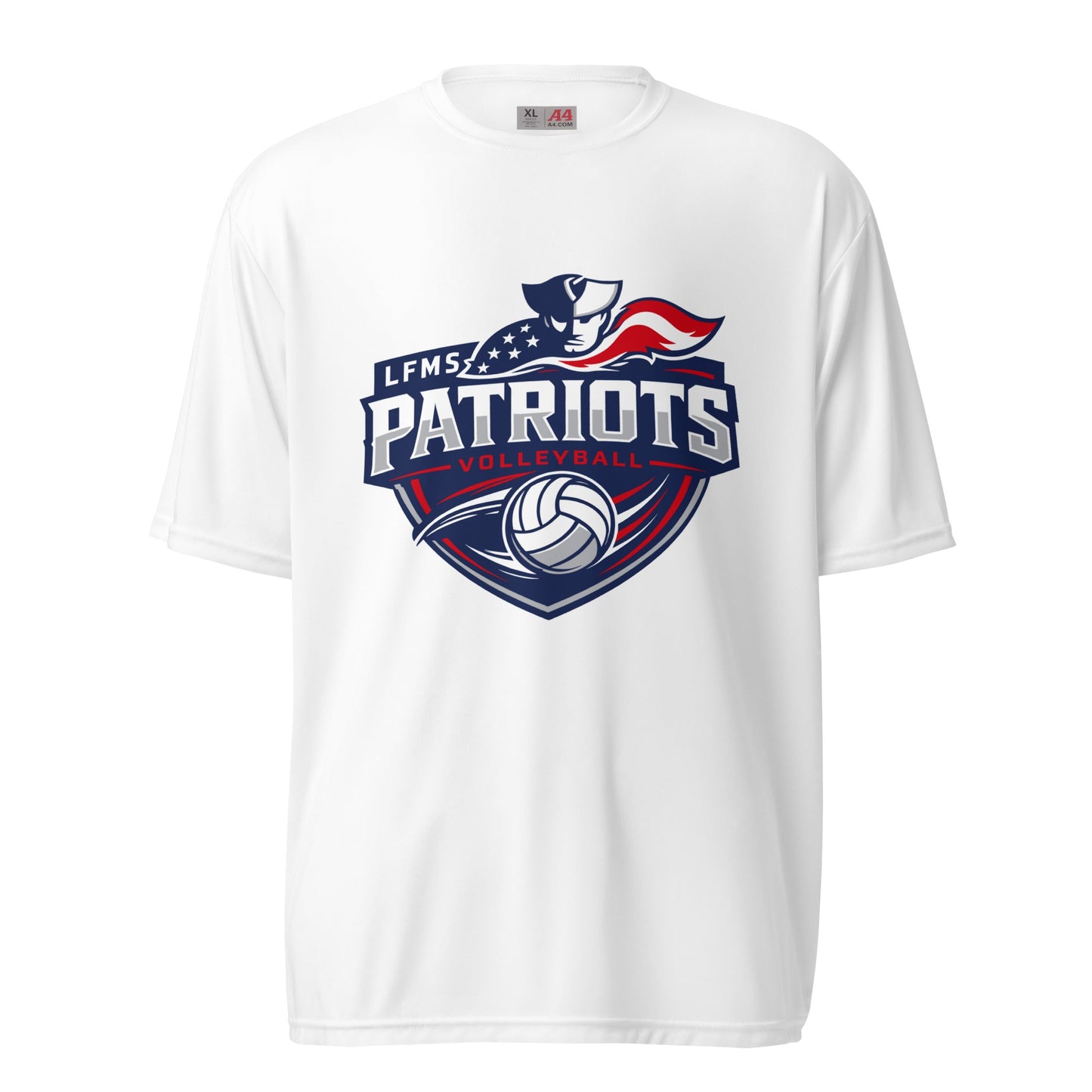 Active | Moisture Wicking Shirt | LFMS Athletics | Patriots Volleyball Logo