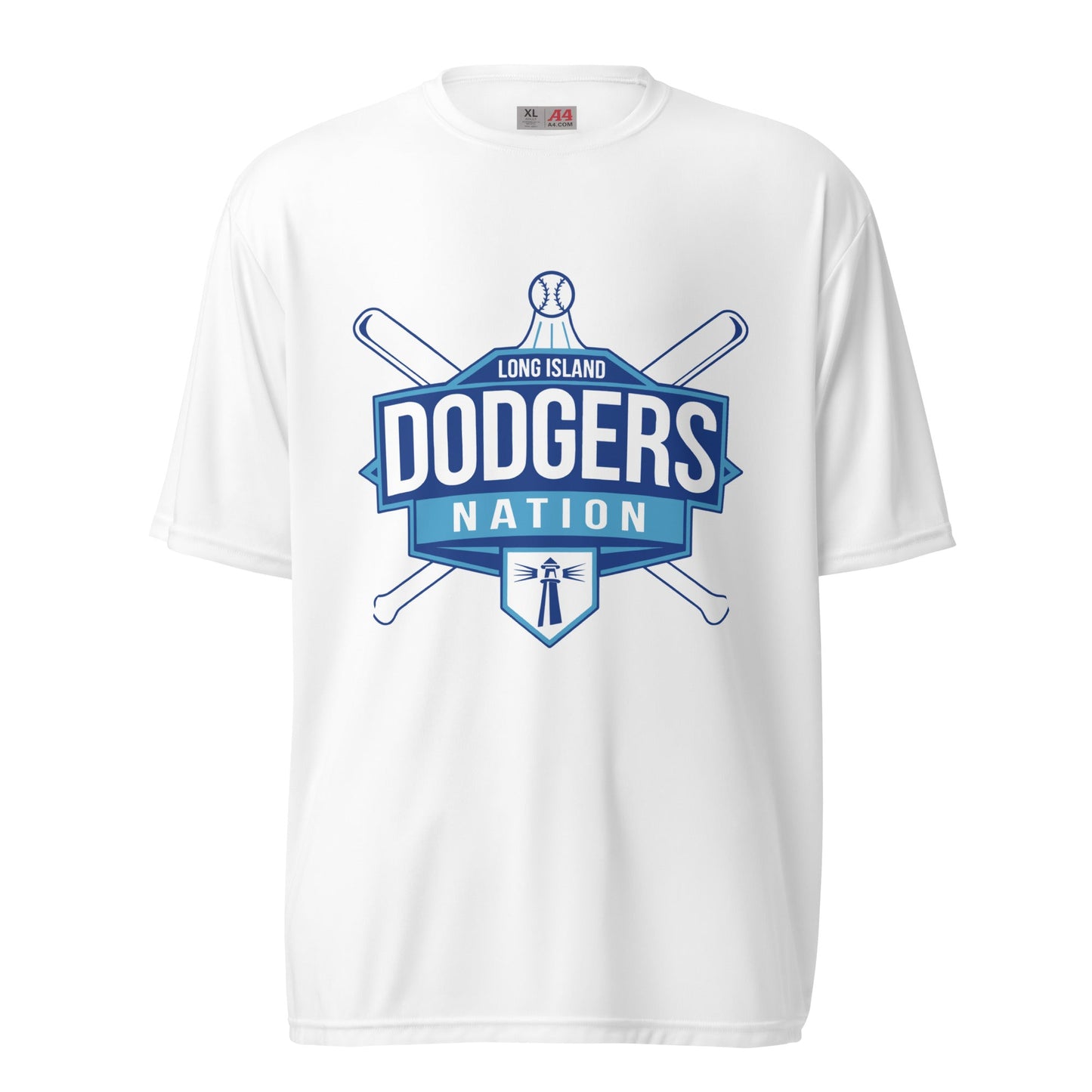 Active | Moisture Wicking Shirt | LI Dodgers Nation | Varsity Crest Logo