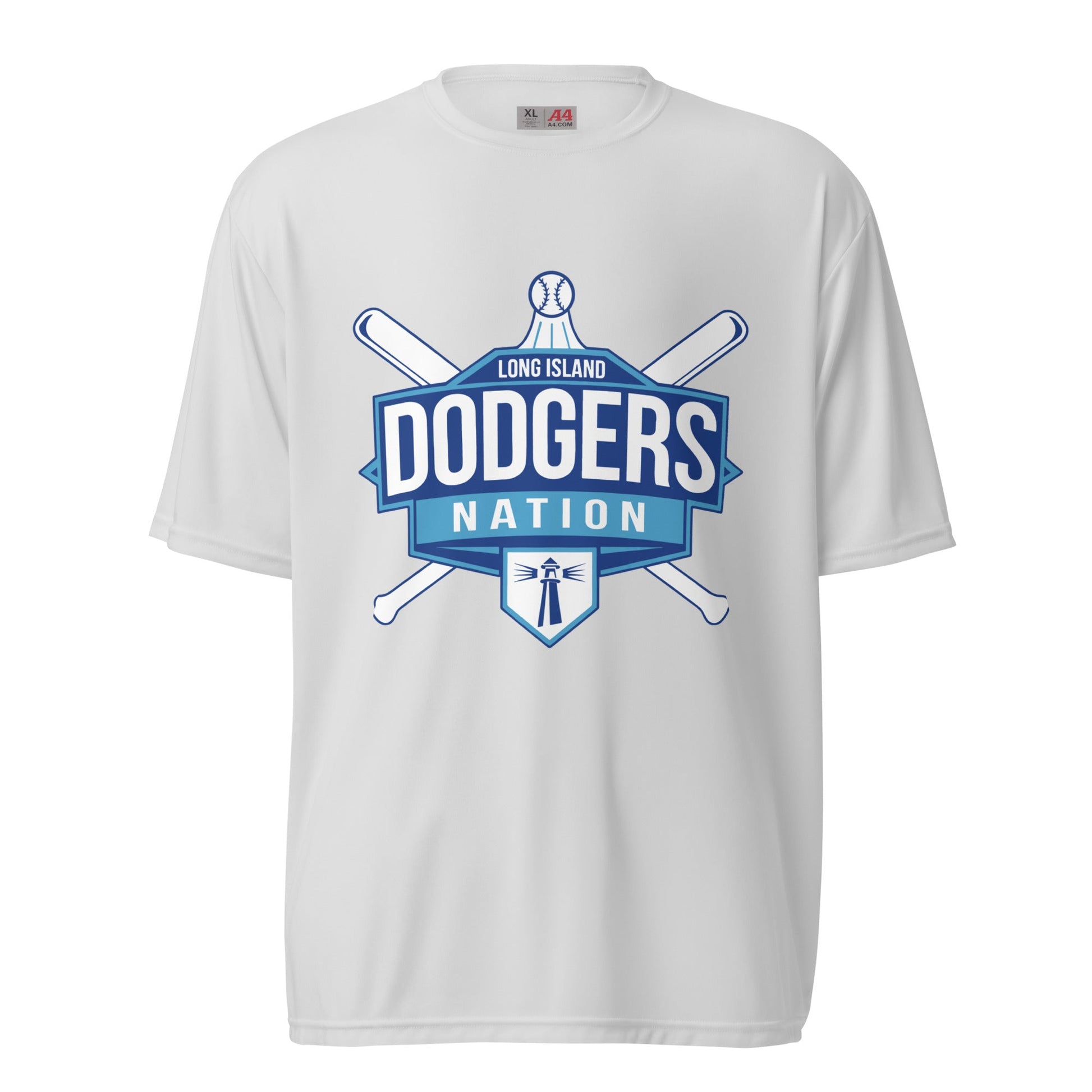 Active | Moisture Wicking Shirt | LI Dodgers Nation | Varsity Crest Logo
