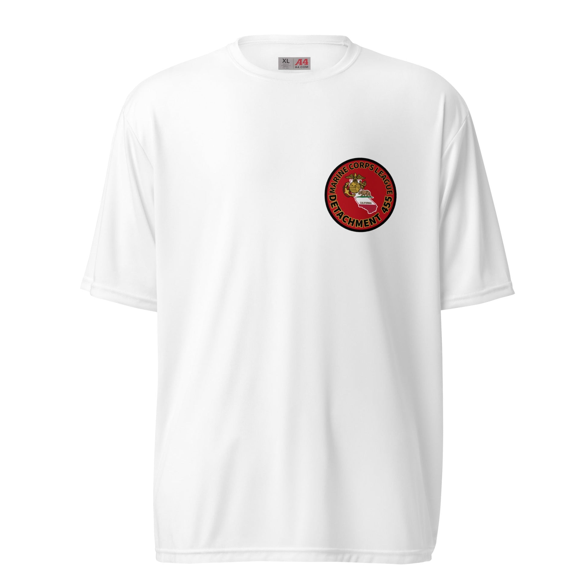 Active | Moisture Wicking Shirt | Marine Corps League kings County Det 455 | Badge Logo