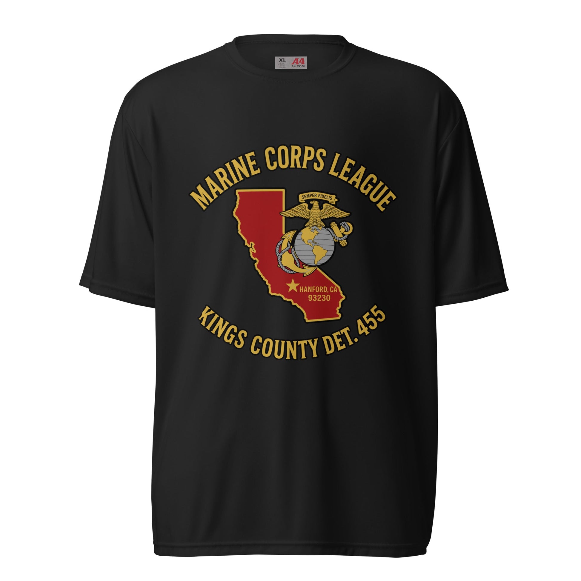 Active | Moisture Wicking Shirt | Marine Corps League kings County Det 455 | Crest Logo