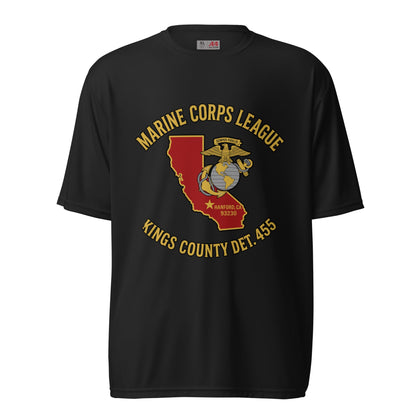 Active | Moisture Wicking Shirt | Marine Corps League kings County Det 455 | Crest Logo