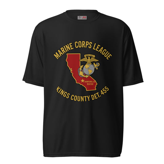 Active | Moisture Wicking Shirt | Marine Corps League kings County Det 455 | Crest Logo
