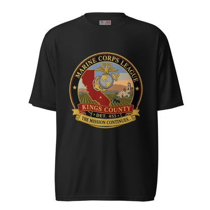 Active | Moisture Wicking Shirt | Marine Corps League kings County Det 455 | Shield Logo