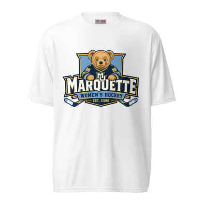 Active | Moisture Wicking Shirt | Marquette University Women's Hockey | Bear Athletics Logo