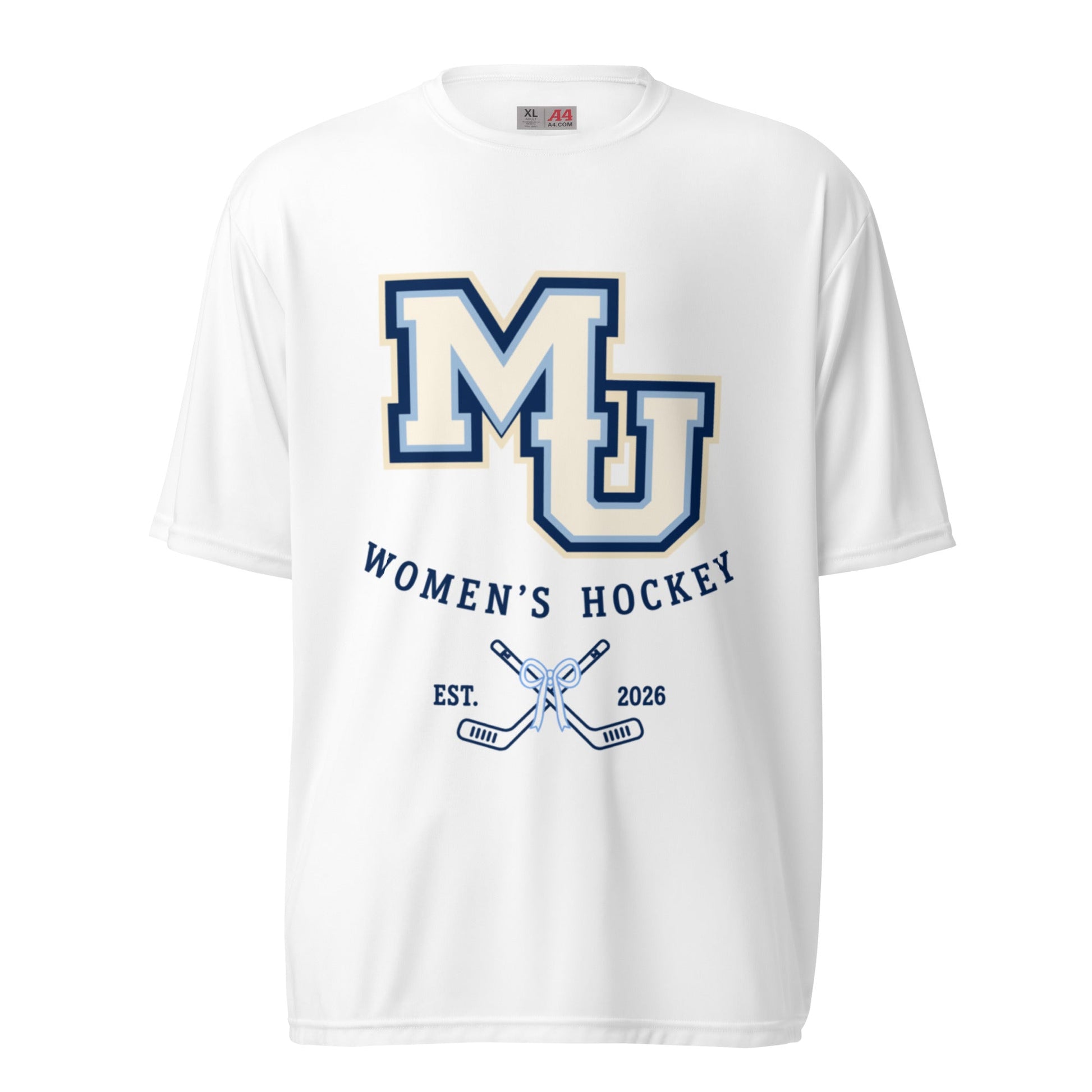 Active | Moisture Wicking Shirt | Marquette University Women's Hockey | Crest Logo