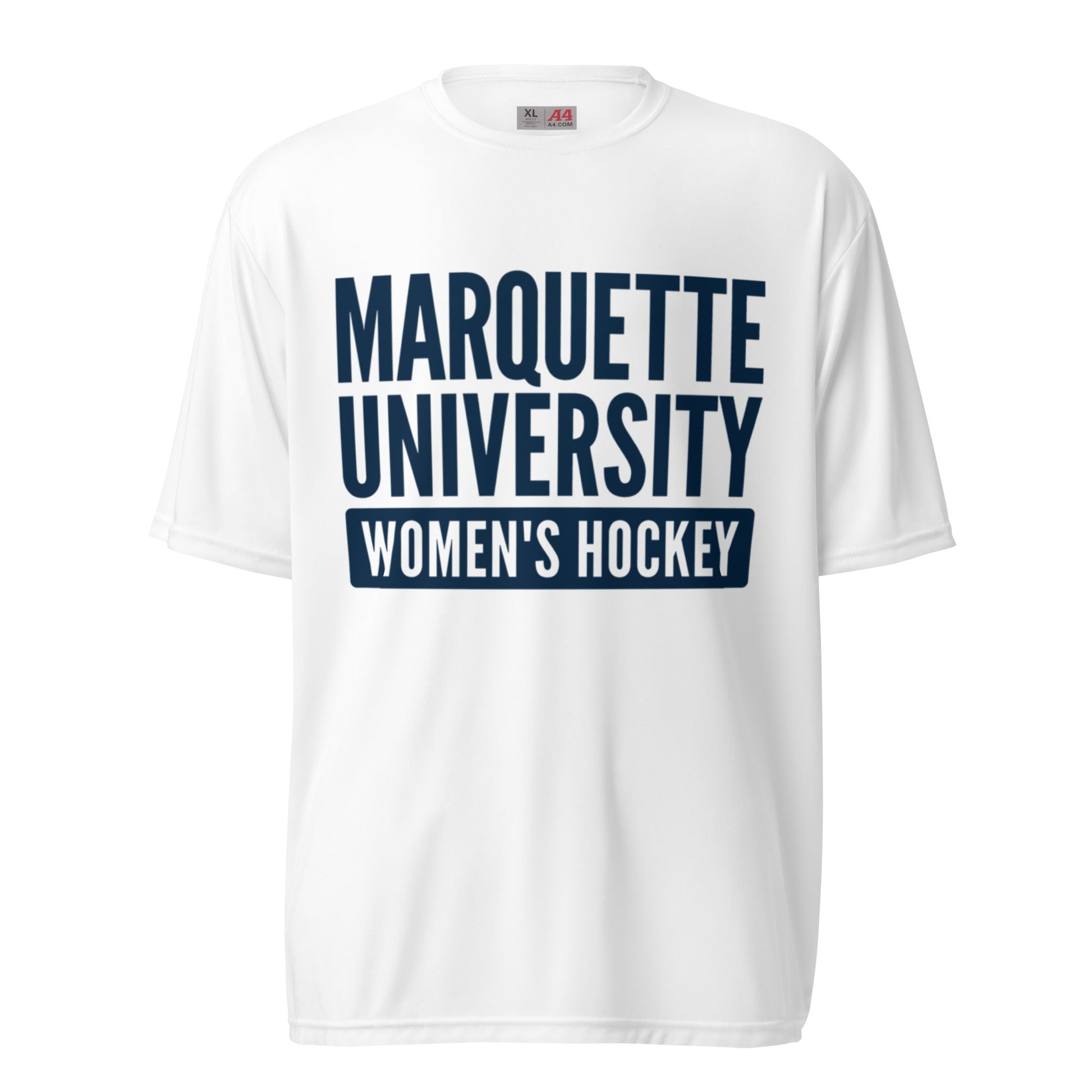Active | Moisture Wicking Shirt | Marquette University Women's Hockey | Modern Script Logo