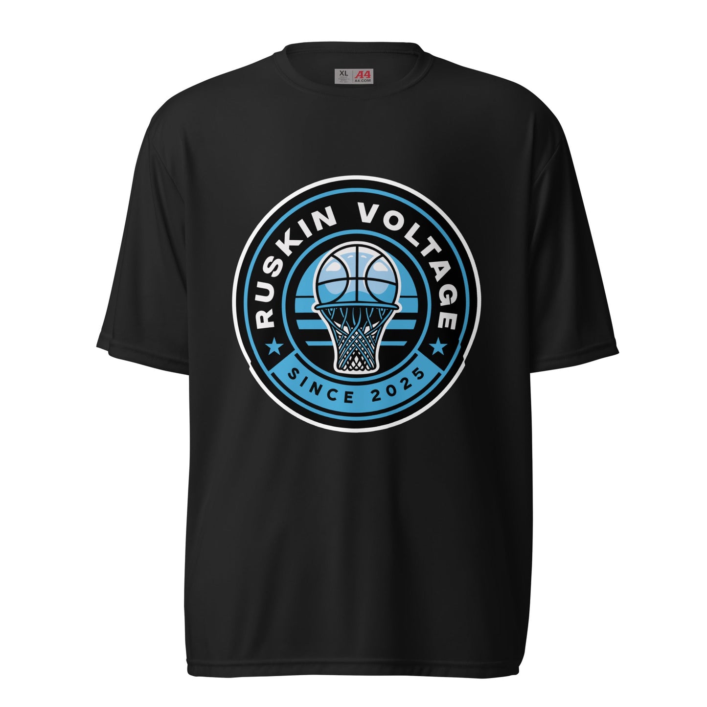 Active | Moisture Wicking Shirt | Maximum Voltage Athletics District | Hoop Crest Logo