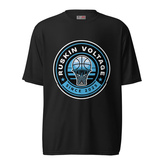 Active | Moisture Wicking Shirt | Maximum Voltage Athletics District | Hoop Crest Logo