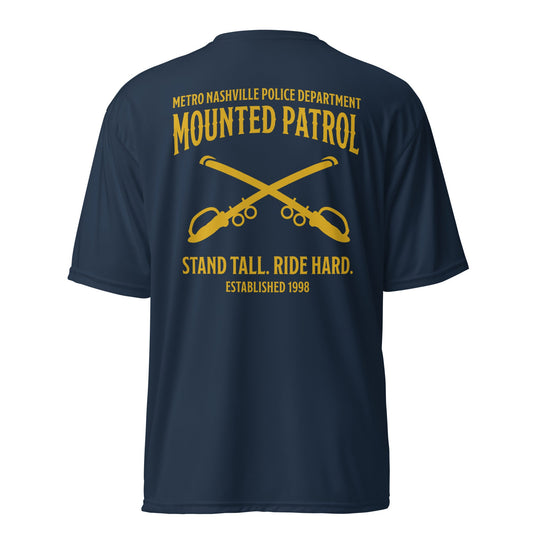 Active | Moisture Wicking Shirt | Metro Nashville Police Department Horse Mounted Patrol | Stand Tall Logo