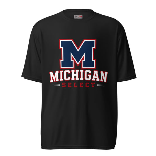 Active | Moisture Wicking Shirt | Michigan Select Baseball | Emblem Logo