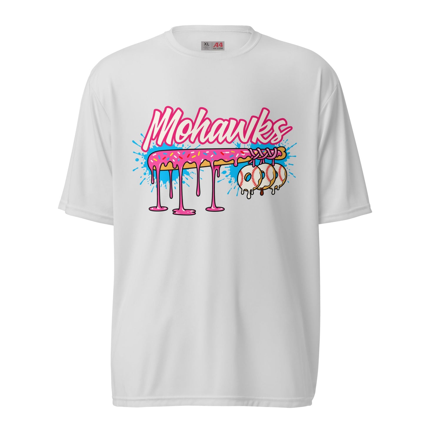 Active | Moisture Wicking Shirt | Mohawks | Pink Batters Logo
