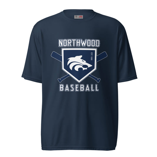 Active | Moisture Wicking Shirt | Northwood High School Baseball | Emblem Logo