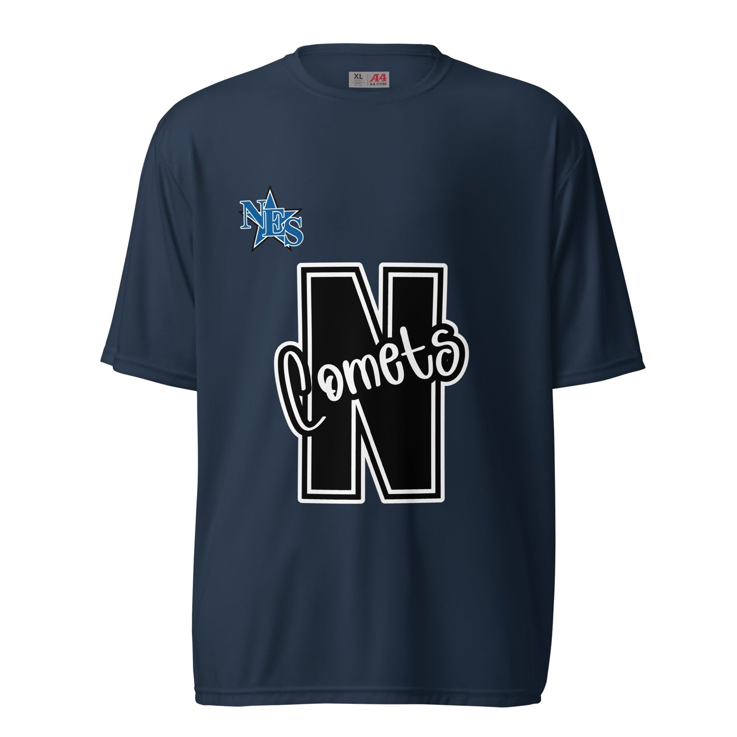 Active | Moisture Wicking Shirt | Norton Elementary School | N Comets Logo