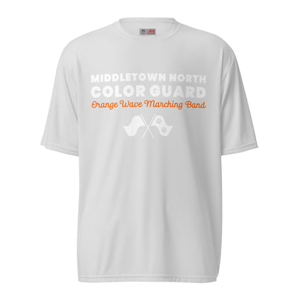 Active | Moisture Wicking Shirt | Orange Wave Marching Band | Modern Script Logo