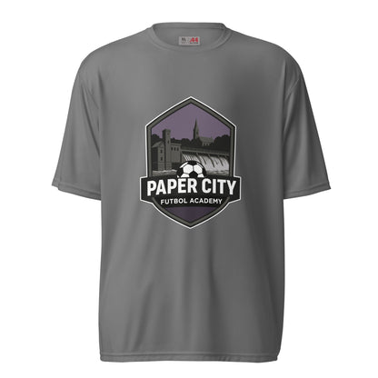 Active | Moisture Wicking Shirt | Paper City Futbol Academy | Vanguard Shield Logo