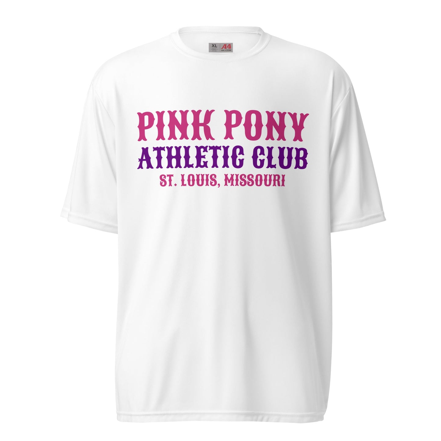 Active | Moisture Wicking Shirt | Pink Pony Athletic Club | Athletic Wordmark Logo
