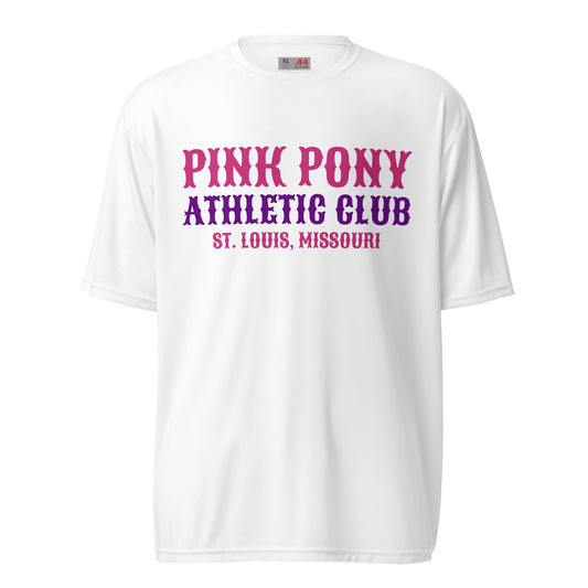Active | Moisture Wicking Shirt | Pink Pony Athletic Club | Athletic Wordmark Logo