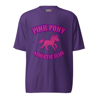 Active | Moisture Wicking Shirt | Pink Pony Athletic Club | Crest Logo
