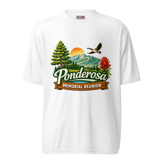 Active | Moisture Wicking Shirt | Ponderosa Reunion | Painted Mountain Crest Logo