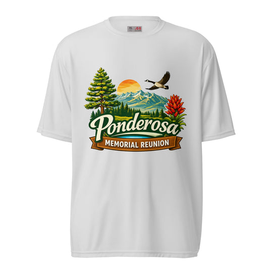 Active | Moisture Wicking Shirt | Ponderosa Reunion | Painted Mountain Crest Logo