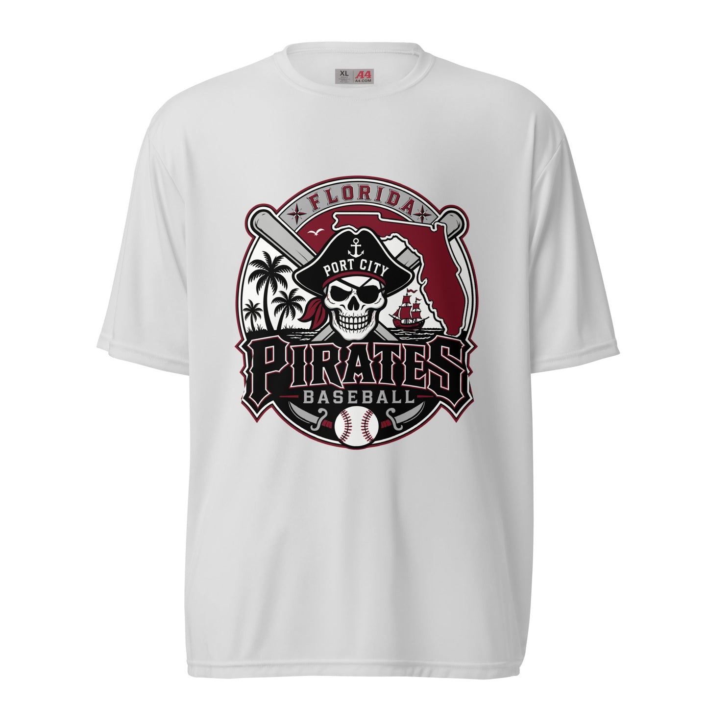 Active | Moisture Wicking Shirt | Port City Pirates | Emblem Logo