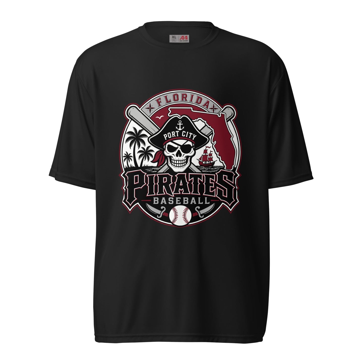 Active | Moisture Wicking Shirt | Port City Pirates | Emblem Logo