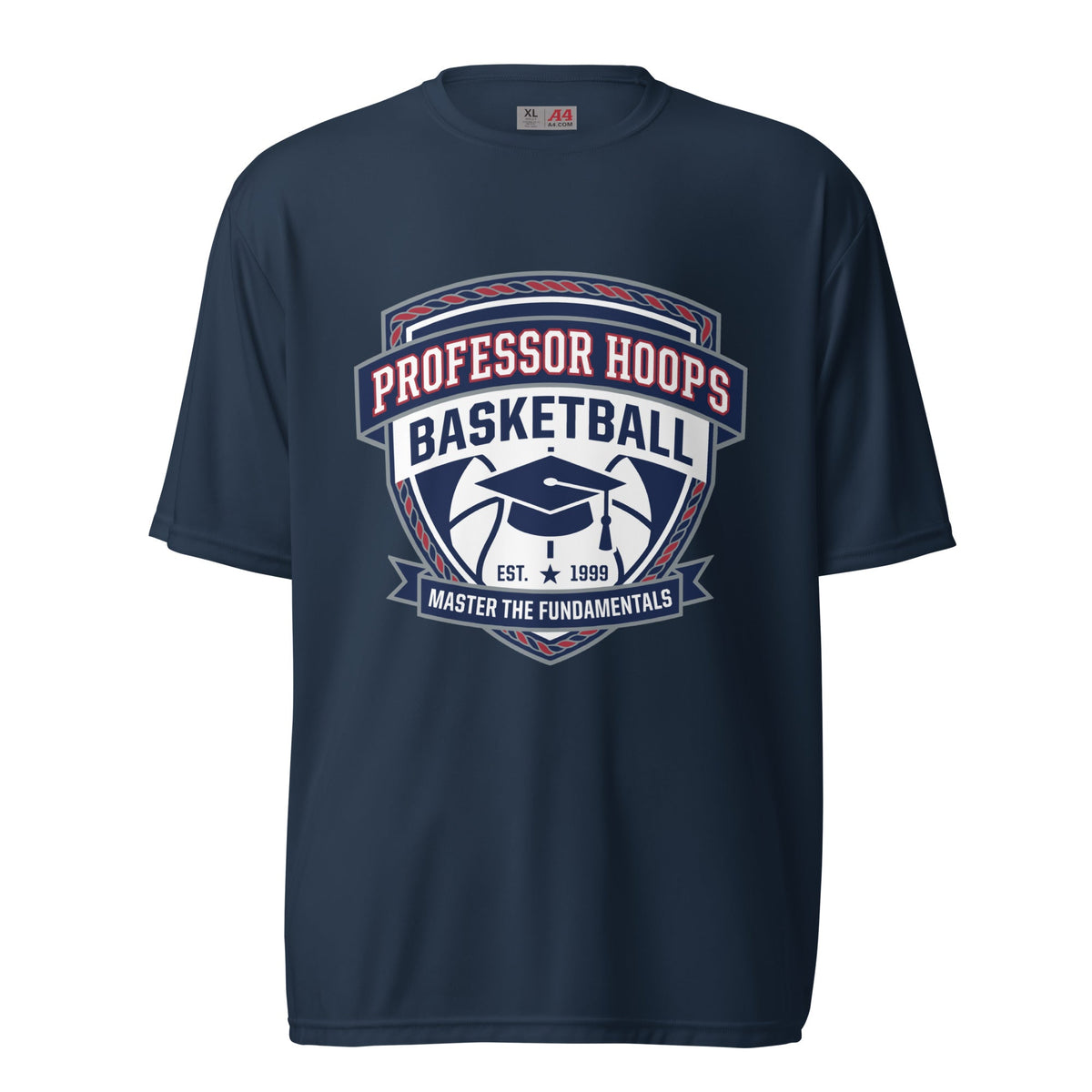 Active | Moisture Wicking Shirt | Professor Hoops Basketball | Crest Logo