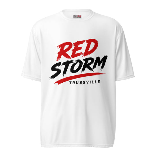 Active | Moisture Wicking Shirt | Red Storm | Modern Script Logo