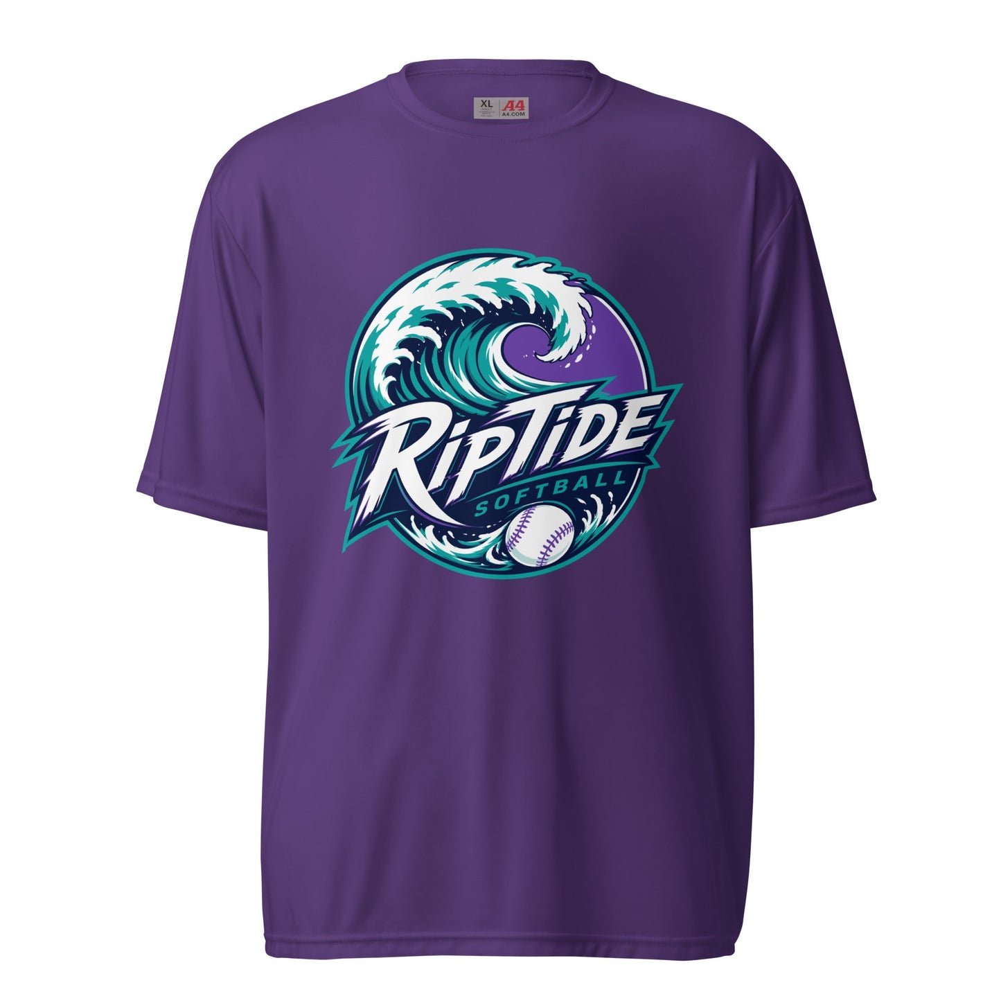Active | Moisture Wicking Shirt | RipTide Softball | Emblem Logo