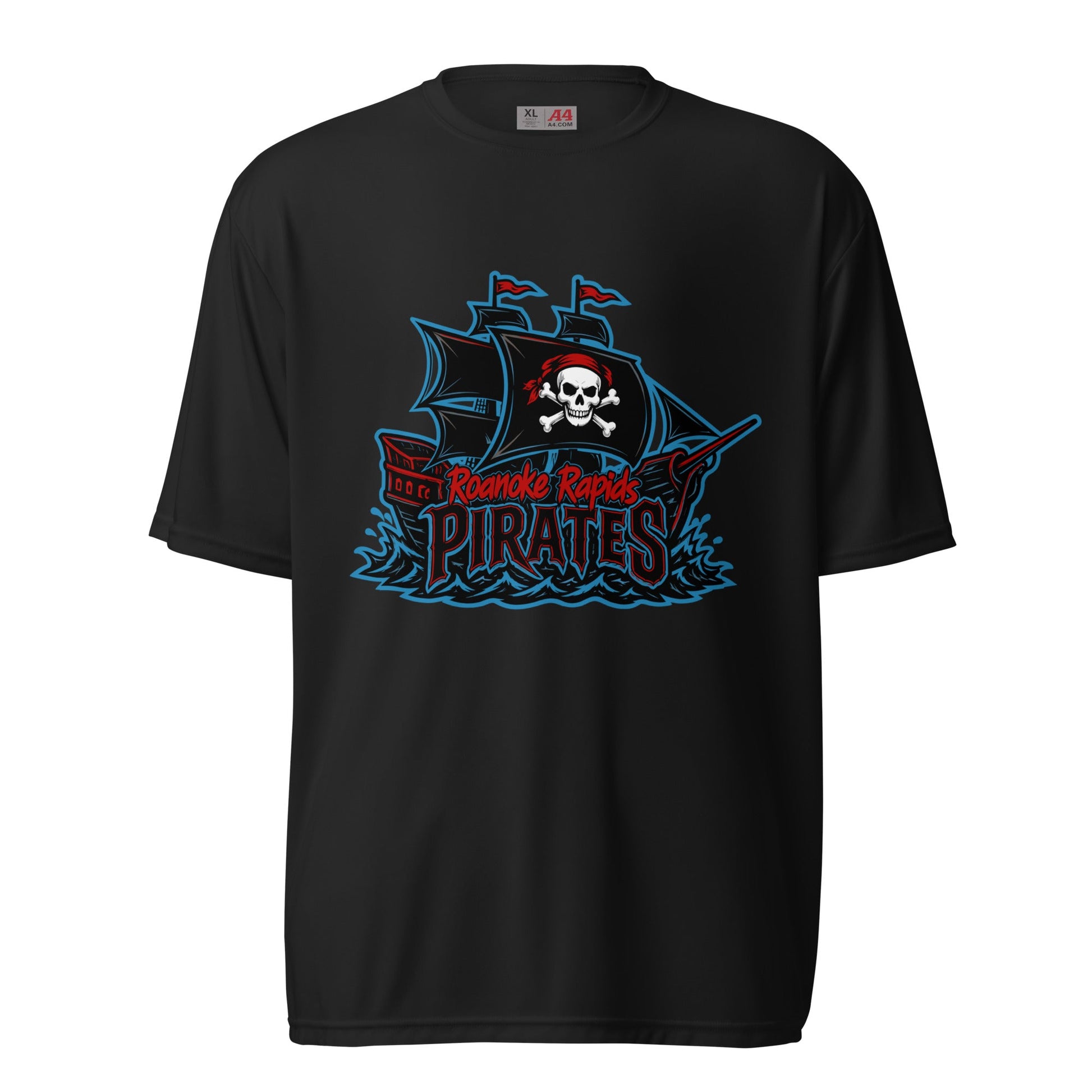 Active | Moisture Wicking Shirt | Roanoke Rapids Pirates | Black Sail Battlers Logo