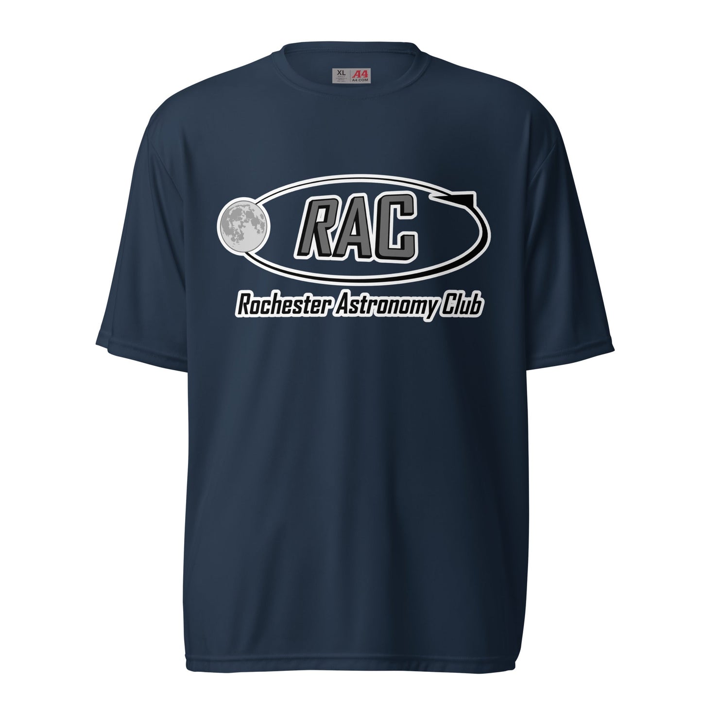 Active | Moisture Wicking Shirt | Rochester Astronomy Club | Orbit Logo