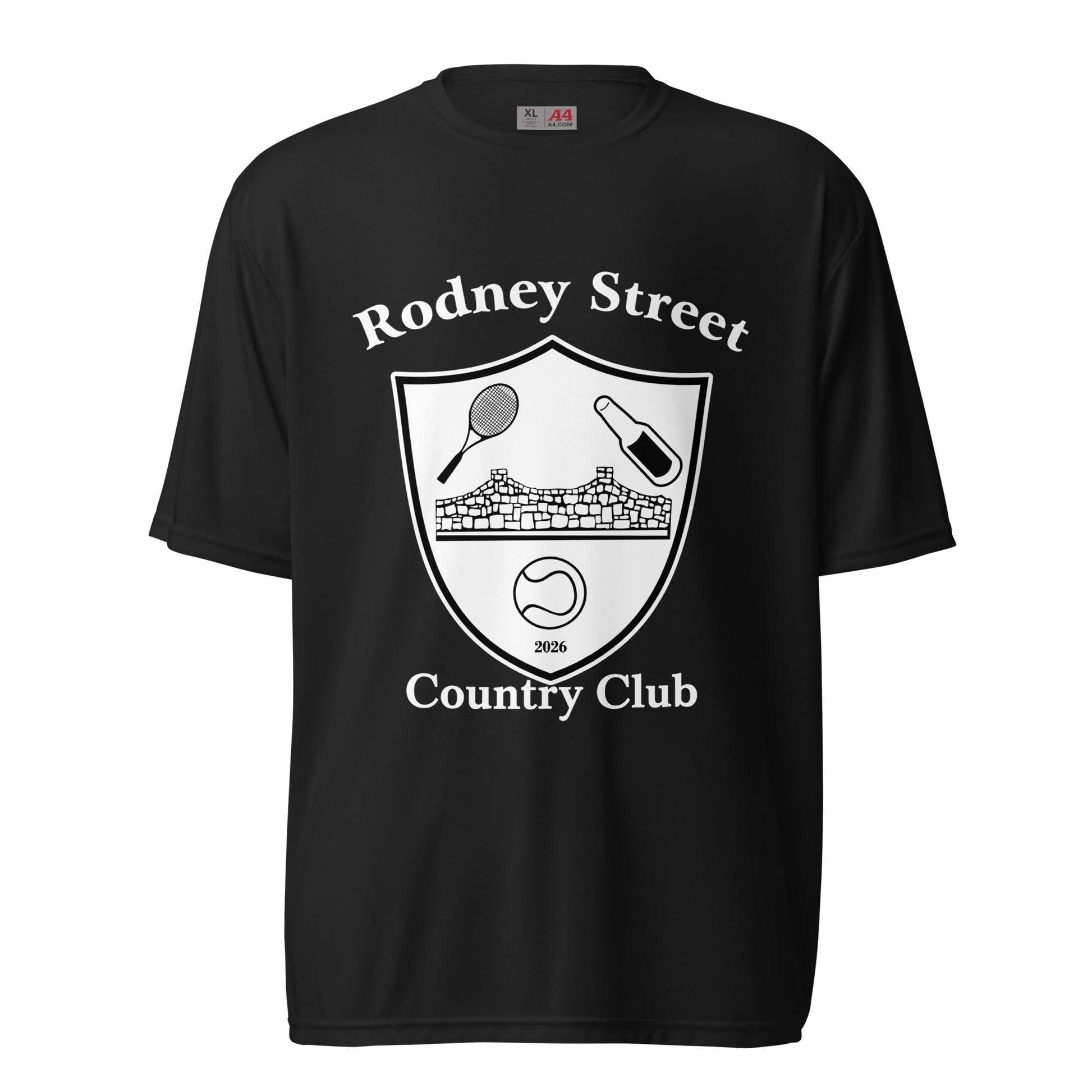 Active | Moisture Wicking Shirt | Rodney Street CC Tennis | Crest Logo