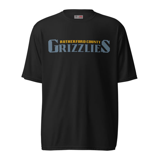 Active | Moisture Wicking Shirt | Rutherford County Grizzlies Football | Alt Script Logo