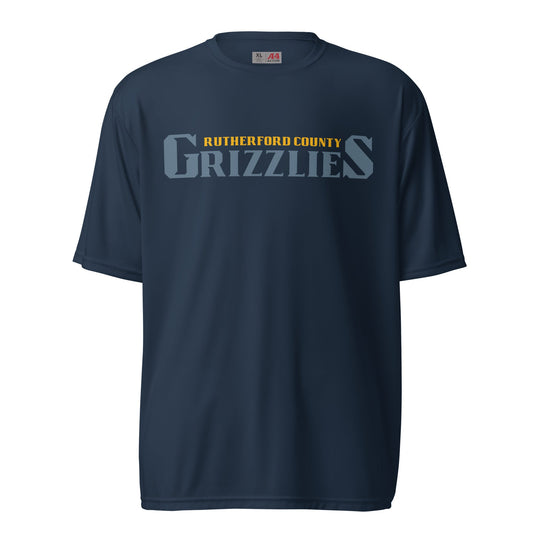 Active | Moisture Wicking Shirt | Rutherford County Grizzlies Football | Alt Script Logo