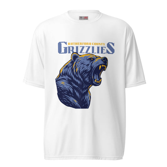 Active | Moisture Wicking Shirt | Rutherford County Grizzlies Football | Big Grizzlies Logo