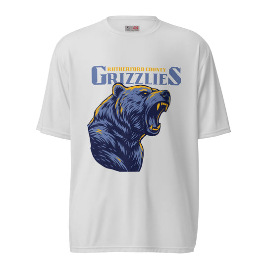 Active | Moisture Wicking Shirt | Rutherford County Grizzlies Football | Big Grizzlies Logo