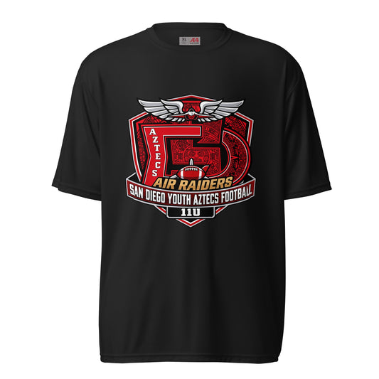 Active | Moisture Wicking Shirt | San Diego Youth Aztecs Football 11u Air Raiders | Shield Logo