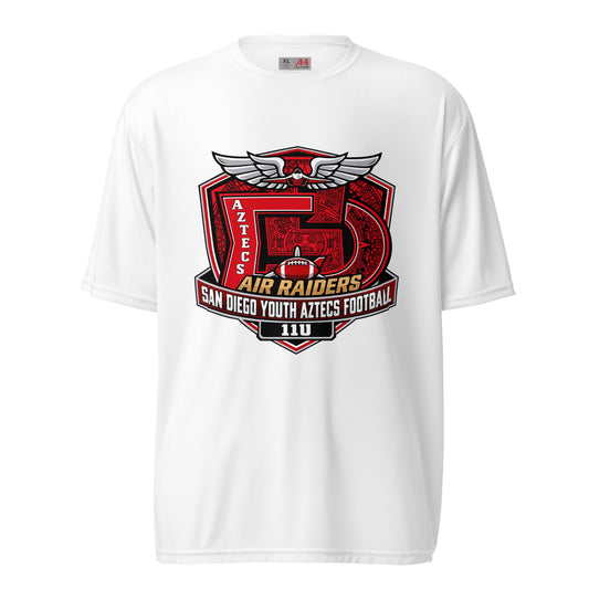 Active | Moisture Wicking Shirt | San Diego Youth Aztecs Football 11u Air Raiders | Shield Logo