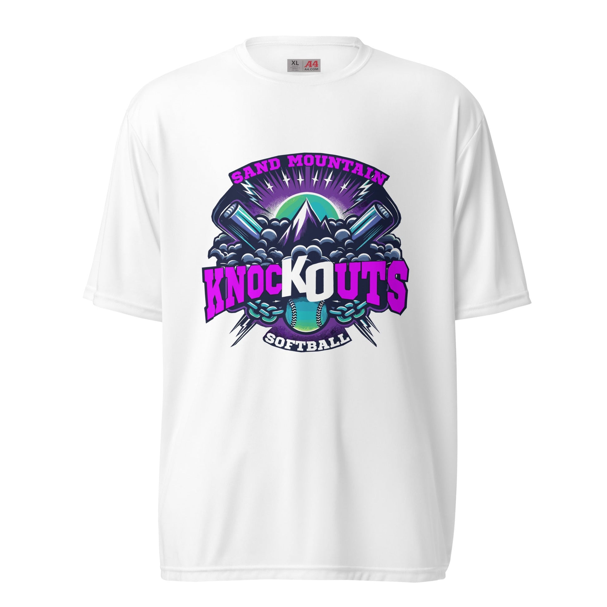 Active | Moisture Wicking Shirt | Sand Mountain Knockouts | Ball & Bat Logo