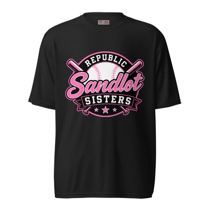 Active | Moisture Wicking Shirt | Sandlot Sisters | Badge Logo