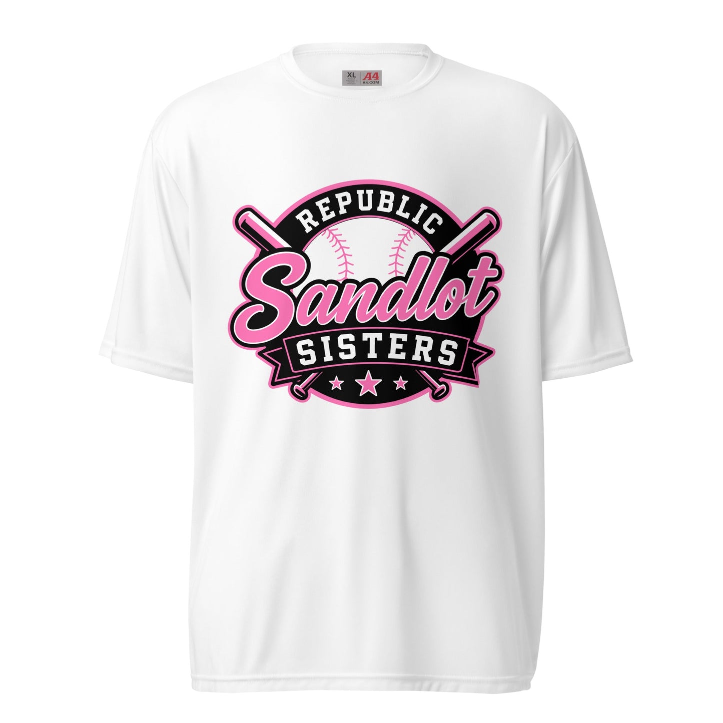 Active | Moisture Wicking Shirt | Sandlot Sisters | Badge Logo