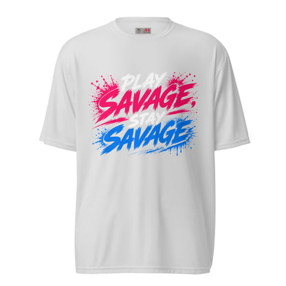 Active | Moisture Wicking Shirt | Savage Softball | Play Stay Logo