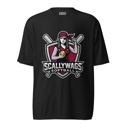 Active | Moisture Wicking Shirt | Scallywags Softball | Crest Logo