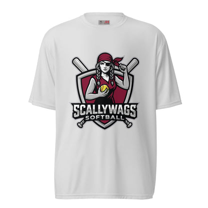 Active | Moisture Wicking Shirt | Scallywags Softball | Crest Logo
