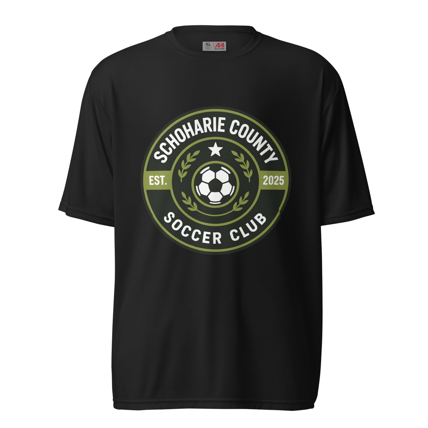 Active | Moisture Wicking Shirt | Schoharie County Soccer Club | Badge Logo