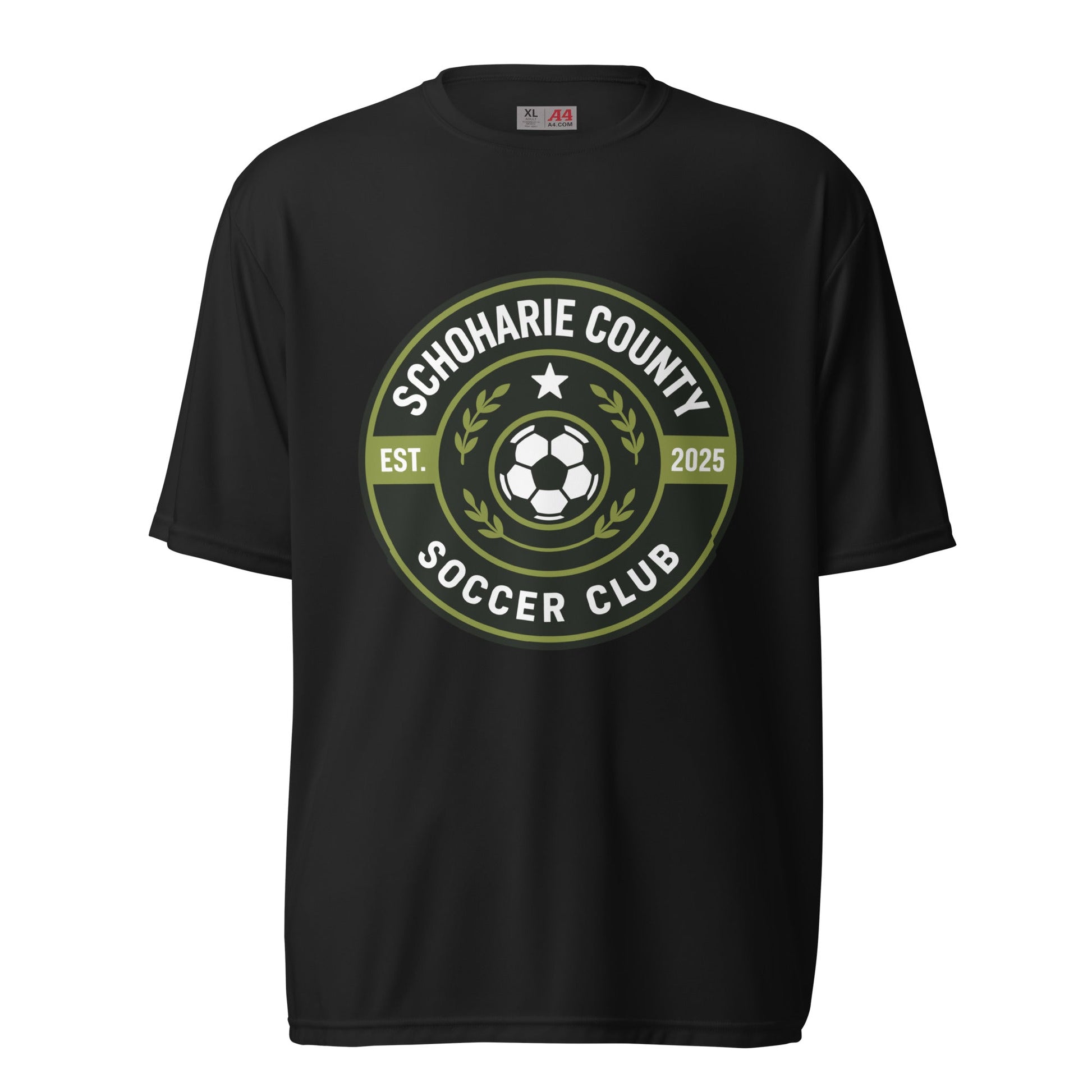 Active | Moisture Wicking Shirt | Schoharie County Soccer Club | Badge Logo